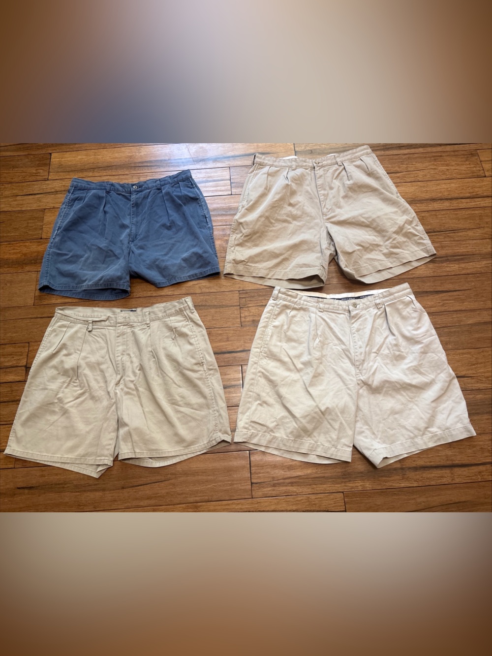 Lot Of 4Polo Ralph Lauren Men’s Golf Shorts Size 36 Pleated Chino Khaki Blue